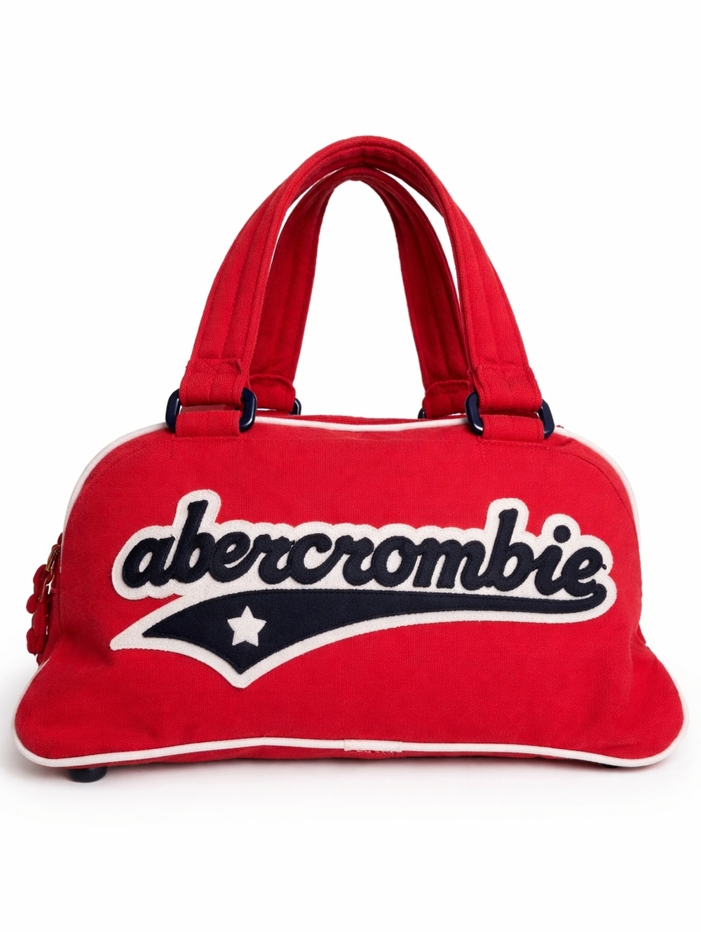Abercrombie Mini Duffle Bag Red Logo Y2K Small Gym Travel